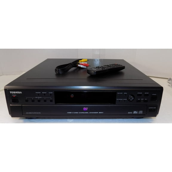 Pre-Owned Toshiba SD-2705U 5 Disc Dvd CD Player 5-Disc CD Player with Remote, A/V Cables & Hdmi Adapter