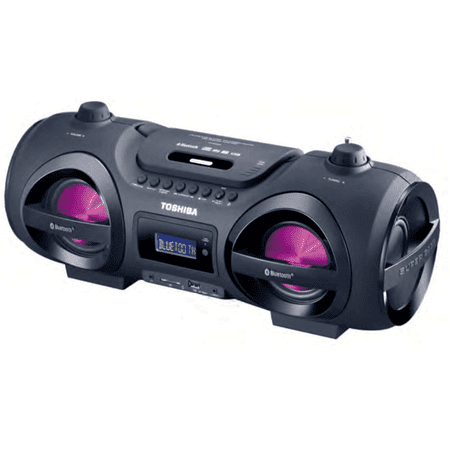 Toshiba - 25W Portable CD Boombox - Black