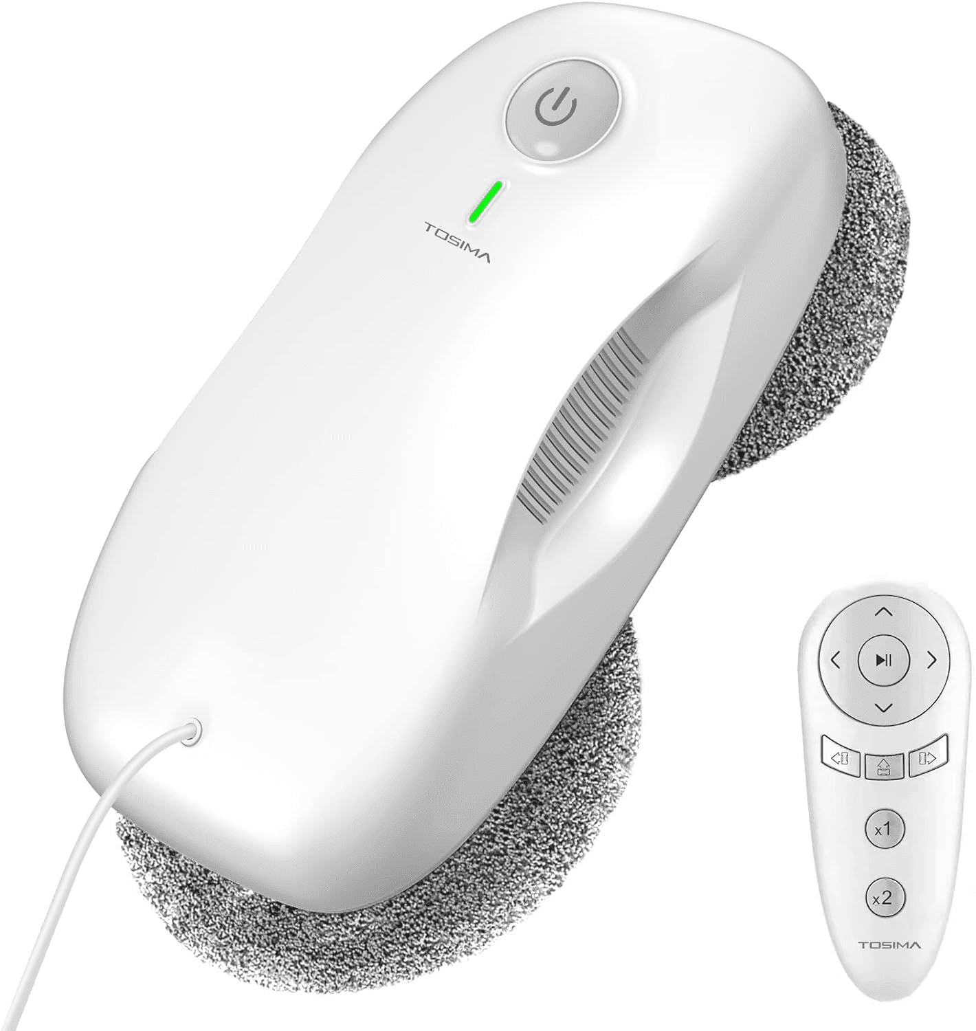 Tosima W2 Window Cleaner Robot, Automatische Schoonmaak met Intelligente Patn Planning, 3800Pa Zuigkracht, Rand Detectie Technologie, Afstandsbediening