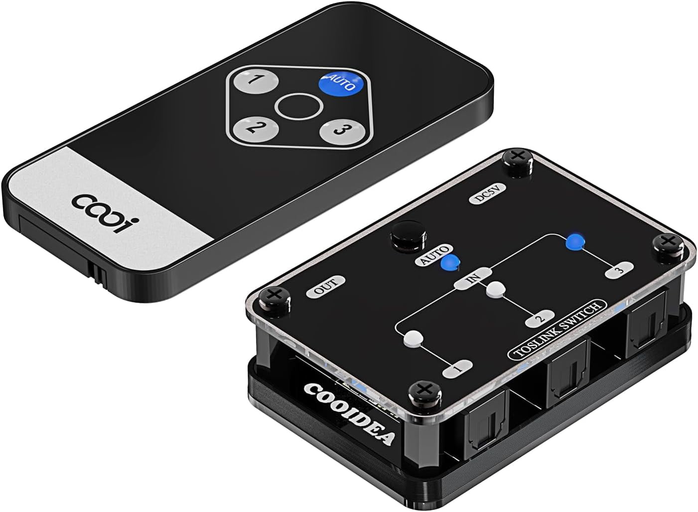 Toslink Automatic Switch Digital Optical Switcher 3 in 1 Out with ...