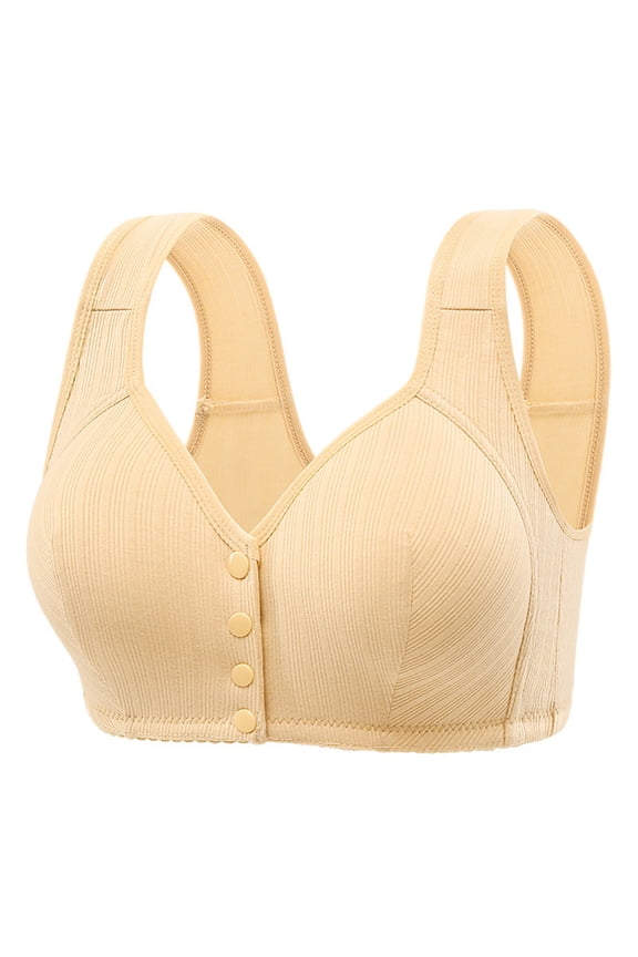 Bras For Women Casual Button Down Breathable Top Bra Underwear No Underwire Gathering Everyday Bras