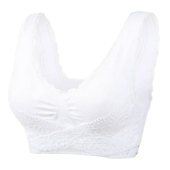 Tosmy Bras For Women Women's Front Side Buckle Lace Edge Without Steel Ring Movement Seamless Gathering Adjustment Yoga Sleep Large Bra Comfort Bra