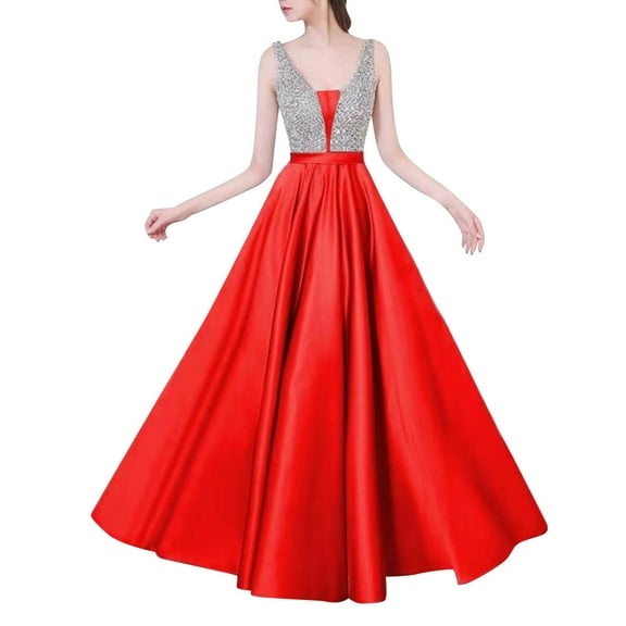 Tosmy Dresses For Women 2025 New Sexy Off Shoulder Dress V Neck Evening Dress Women Formal Dress