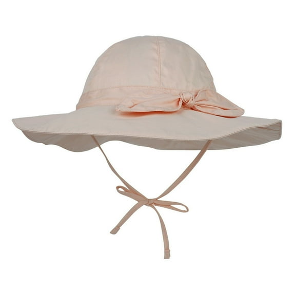 Tosmy Kid's Solid Color Sun Hat Wide Brim Upf 50+ Hat For Toddler Boys Girls Adjustable Bow Bucket Hat Classic