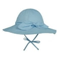 thumbnail image 1 of Tosmy Kid's Solid Color Sun Hat Wide Brim Upf 50+ Hat For Toddler Boys Girls Adjustable Bow Bucket Hat Classic, 1 of 3