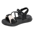 thumbnail image 1 of Tosmy Kids Sandals Kids Shoes Fashion Casual Flat Fish Mouth Sandals Comfortable Soft Sole Kids Beach Sandals For 6-7 Years, 1 of 9