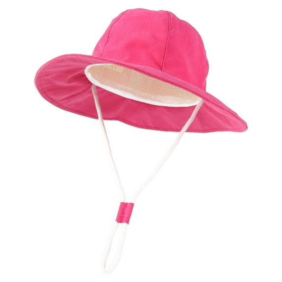 Tosmy Kids Sun Hats With Upf 50+ Outdoor Adjustable Toddler Wide Brim Bucket Hats For Kids Fashion For 1-2 Years