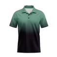 thumbnail image 1 of Tosmy Men's Fashion Polo Shirts Gradient Men's Lapel Short Sleeve Casual Loose Large Size Sports Lapel Shirt Classic Golf Shirts, 1 of 2