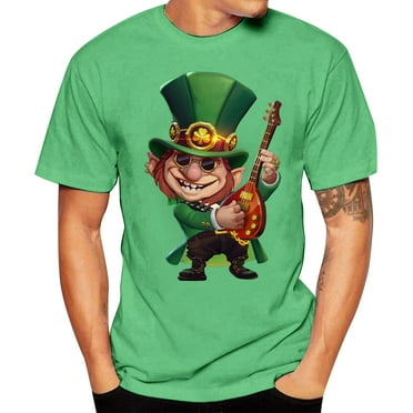 Tosmy Mens T Shirt Mens Fashion St Patricks Day Printed Short Sleeve T Shirt Classic Tee