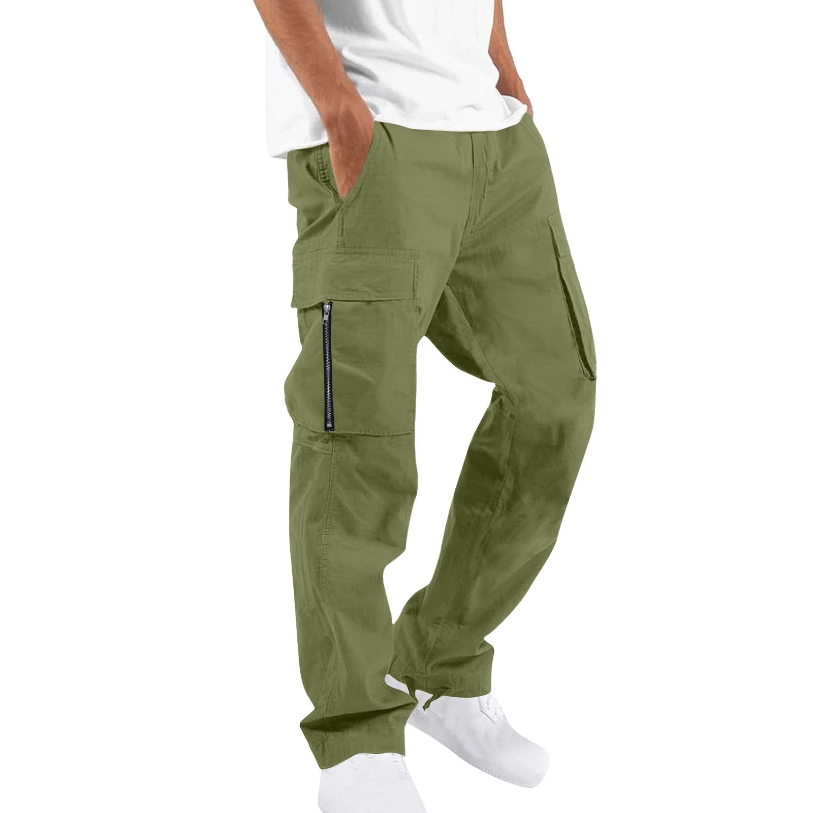 Tosmy Pants For Men Mens Casual Waist Color Sports Hat Multi Woven