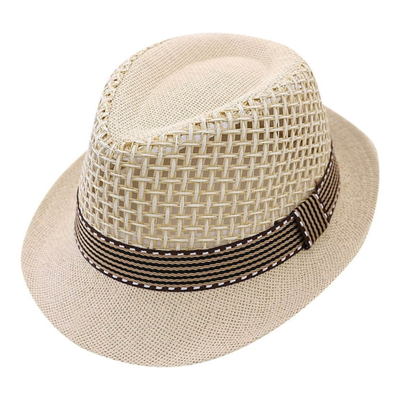Tosmy Toddlers Sun Hat Toddler Boys Girls Sunscreen Hat Summer Bow Straw Braided Beach Hat Sun Hat Funny One Size