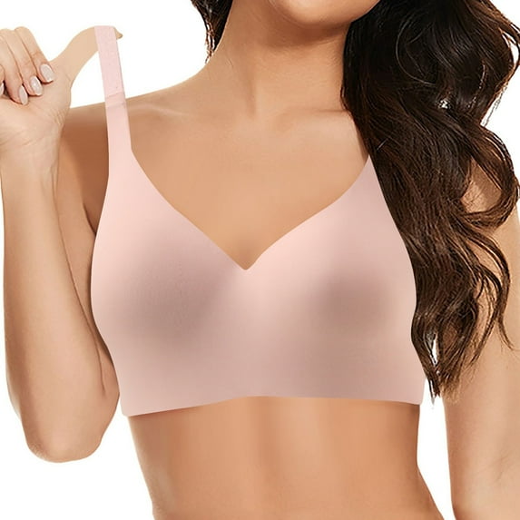 Tosmy Women Bras Casual Adjustable Breathable Top Bra Underwear No Underwire Gathering Everyday Bras
