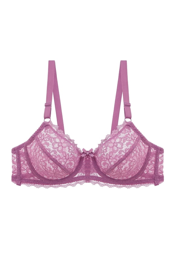 Women Bras Ladies Solid Color Pattern Hollow Underwear Sexy Lace Bra Comfortable Everyday Bra