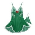 thumbnail image 1 of Tosmy Women Lingerie Ladies Lace Mesh Nightgown Chemise Boudoir Nighty Sleepwear Nightwear, 1 of 4