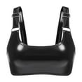thumbnail image 1 of Tosmy Women Sexy Lingerie High Gloss Leather Sexy Neck Bra Leather Bra Adjustable Strap Underwear Nightgown Sleepwear, 1 of 4