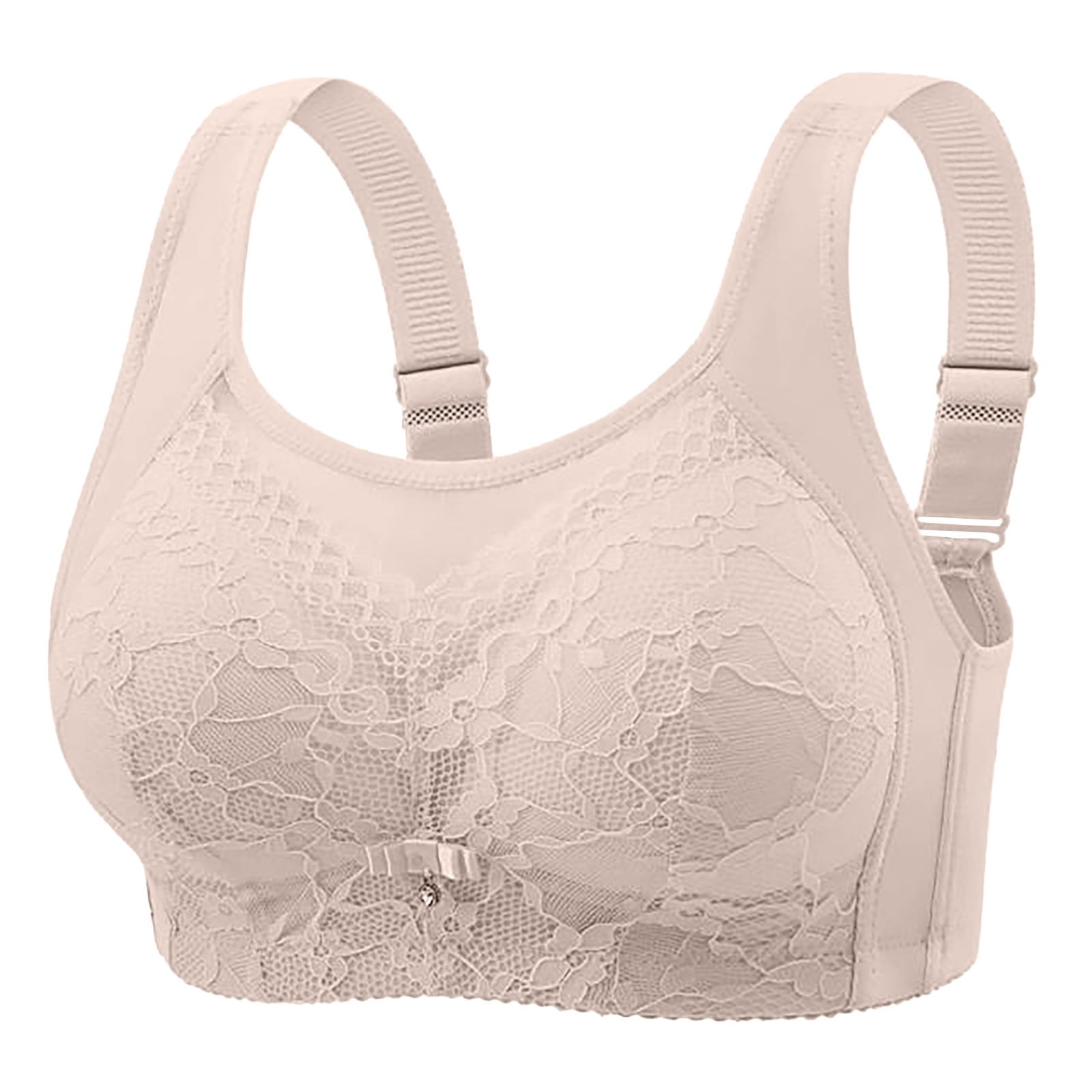 Tosmy Women's Bras Ladies Plus Size Gathered Sagging Big Chest Showing ...