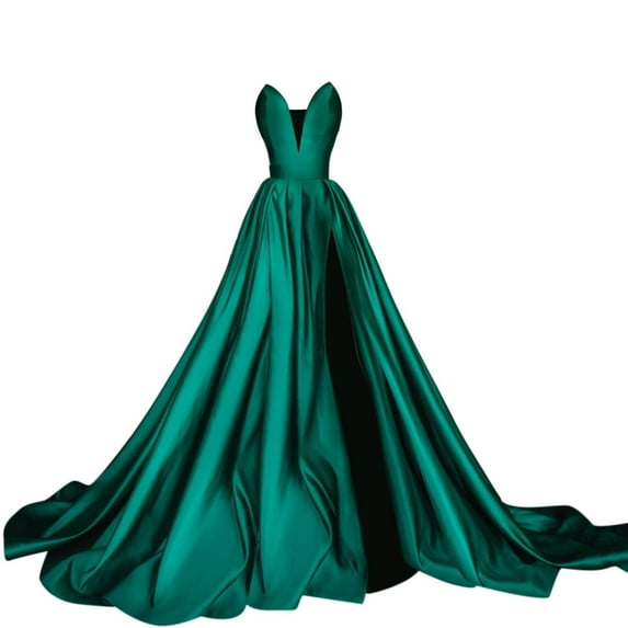 Tosmy Women's Formal Dresses Ladies One Shoulder Sequin Prom Dress Long Evening Gown Elegant