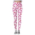 thumbnail image 1 of Tosmy Women's Leggings Womens Valentine's Day Casual Print Love Yoga Pants Leggings Soft, 1 of 4