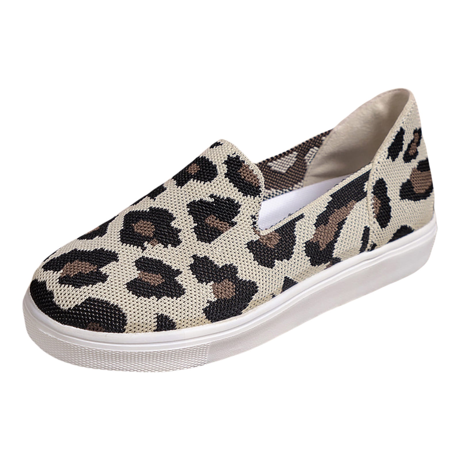 Tosmy Womens Shoes 2024 Spring New Thick Sole Shoes Leopard Pattern