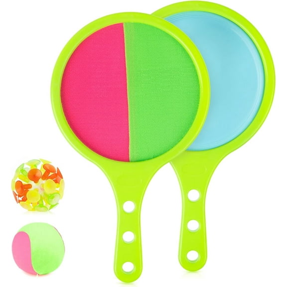 Toss and Catch Ball Set,Happon Outdoor Games for Kids with 2 Paddles 2 Balls Outside Toys,Catching Ball Set,Beach Backyard Games Activities for Ages 3-12