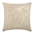 thumbnail image 1 of Toss Pillow Covers, Ecru Pillow Cover, Floral Pillow case, 12x12 inch (30x30 cm) Pillow Cover, Cotton Linen Square Throw Pillow Cover, Shell Pillow Cover, Beach, Sea - Sea Shell, 1 of 4