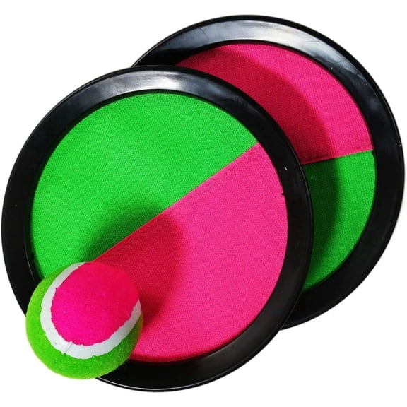 Toss and Catch Ball Game Set with 2 Paddles, 1 Balls, Ideal for Developing Hand-Eye Coordination