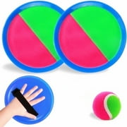 Toss and Catch Ball Set, Catch Game Toys for Kids, Beach Toys Paddle Ball Game Set with 2 Paddles and 1 Balls, Outdoor Games for Kids Ages 8-12