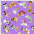 Tossed Go Doggies Purple Fabric by The Yard for Quilting