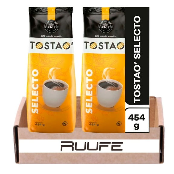 Tostao colombian coffee (2 Pack) Light Tostao Cafe Colombiano Selecto roasted and ground Light coffee Colombian Coffee