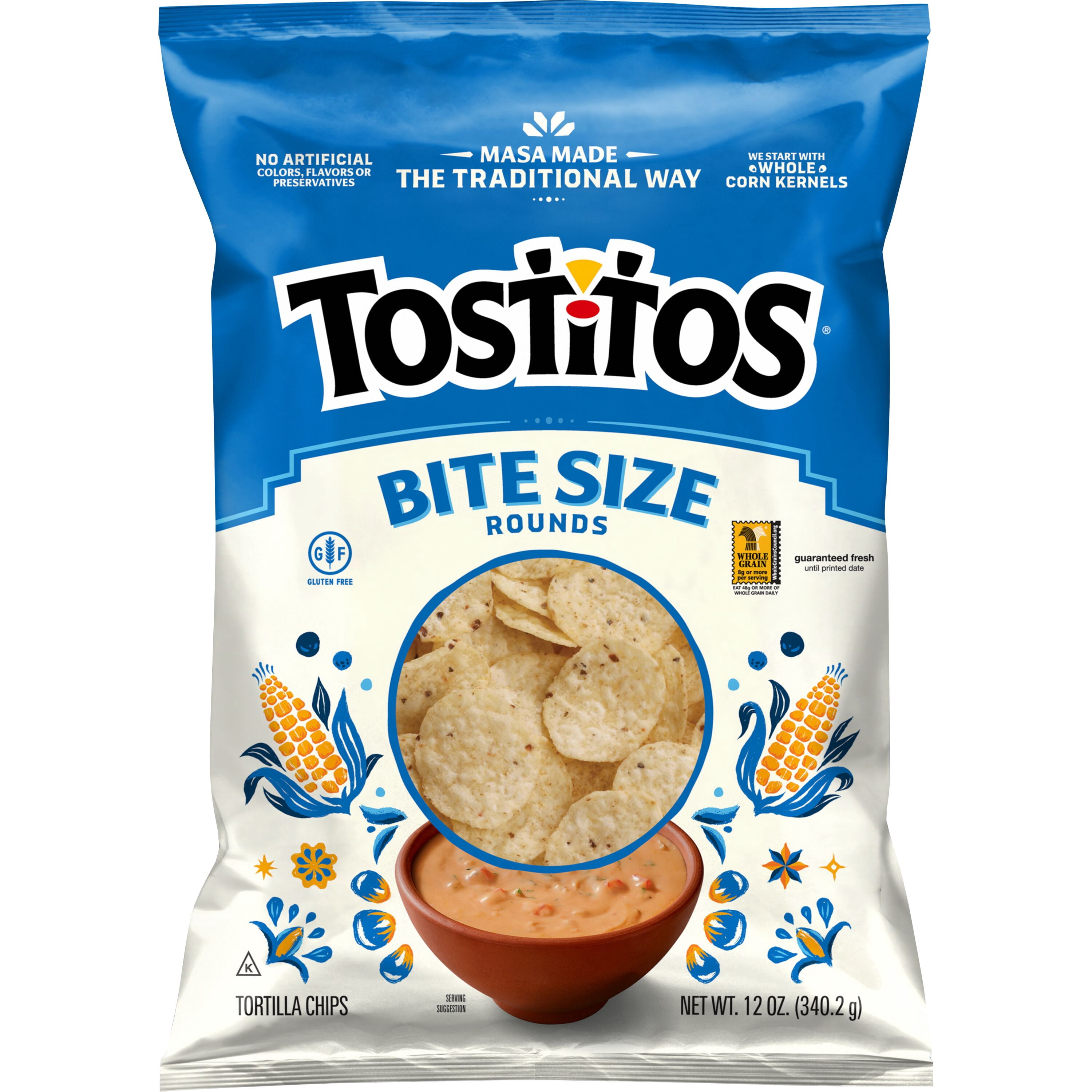 Tostitos Bite Size Rounds Tortilla Chips, 12 oz Bag