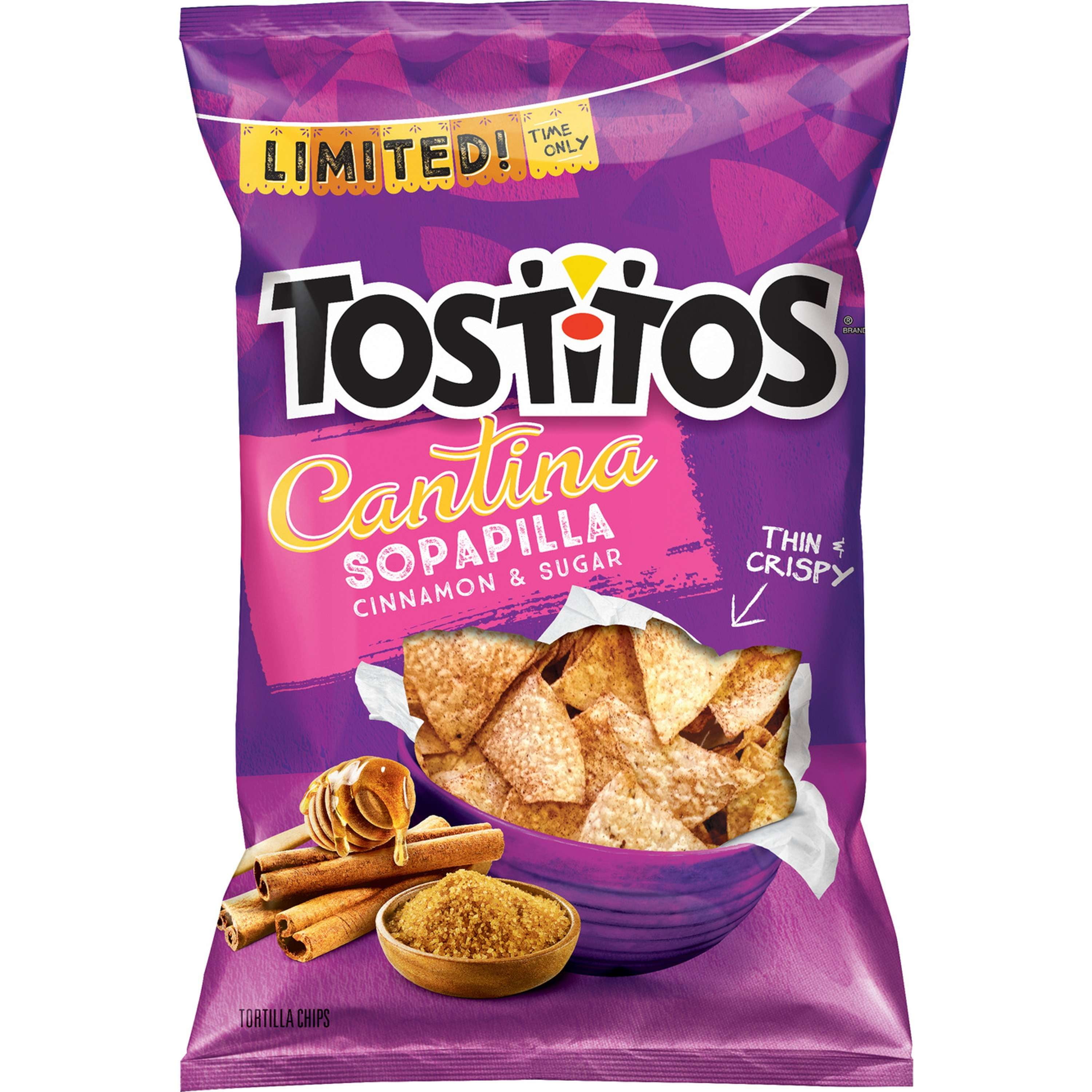 Tostitos Cantina Thin Crispy Sopapilla Cinnamon & Sugar Flavored ...