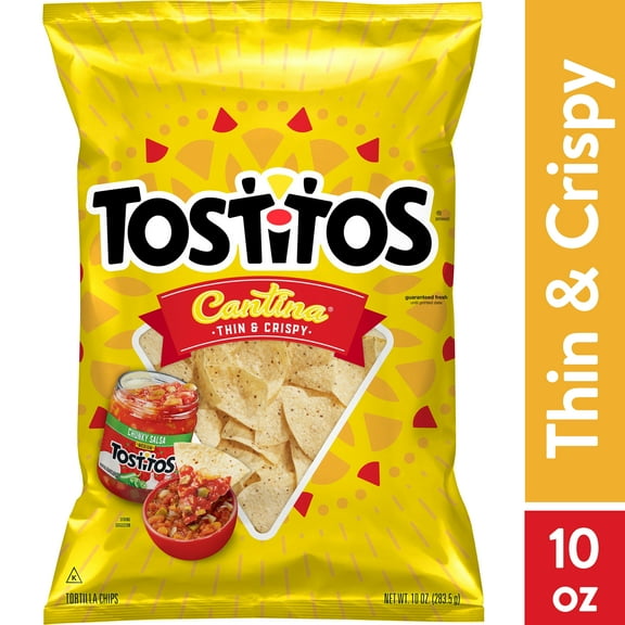 Tostitos Cantina Tortilla Chips Thin & Crisps 10 oz Bag-Pack Of 4