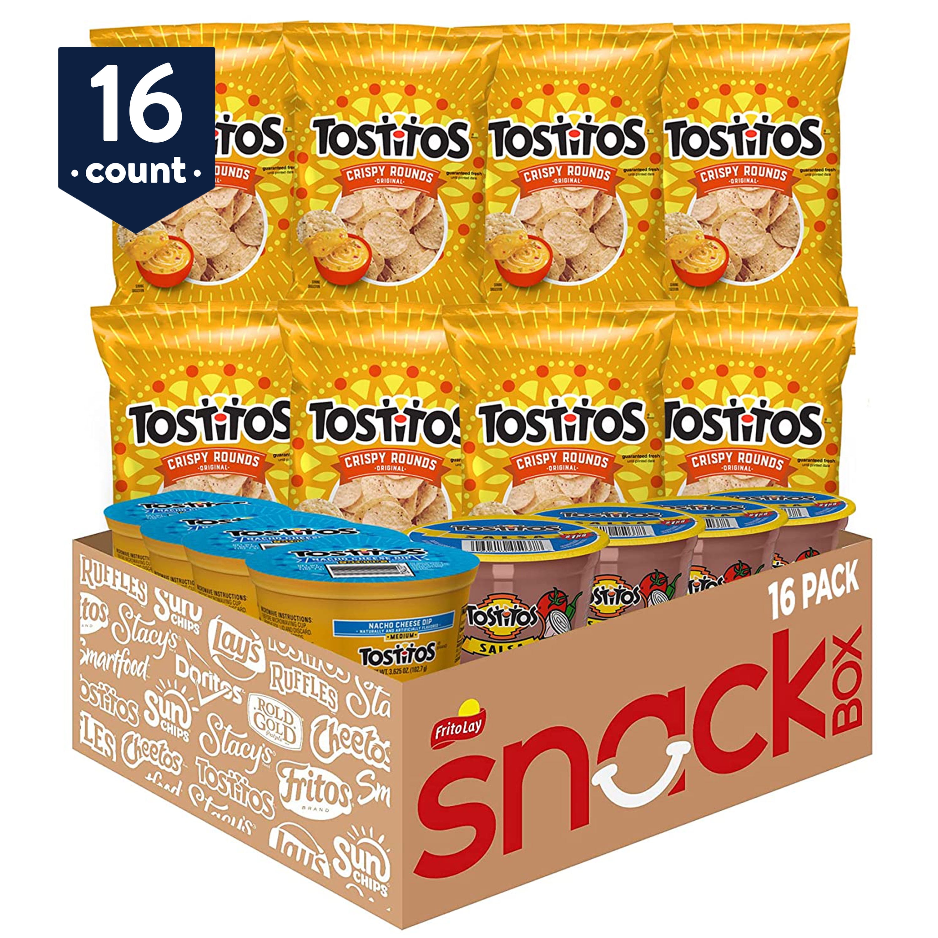 Tostitos Chips & Salsa Variety Pack, Bags and Dips, 16 Count