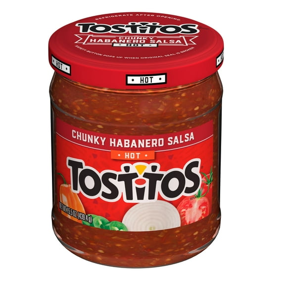 Tostitos Chunky Habanero Salsa, 15.5 oz Jar, Single Pack