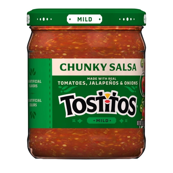 Tostitos Mild Chunky Salsa, No Artificial Colors, No Artificial Flavors, 15.5 oz Jar