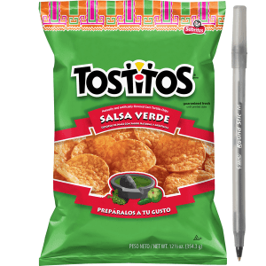 Tostitos Corn Tortilla Chips, Salsa Verde with pan