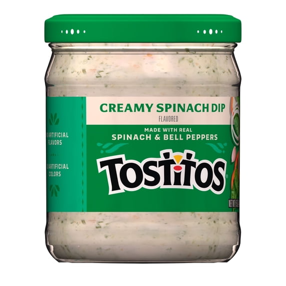 Tostitos Creamy Spinach, No Artificial Colors, No Artificial Flavors, 15 oz Jar