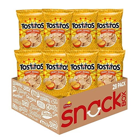 Tostitos, Crispy Rounds Tortilla BCF26 Chips, 3 Ounce (Pack of 28)