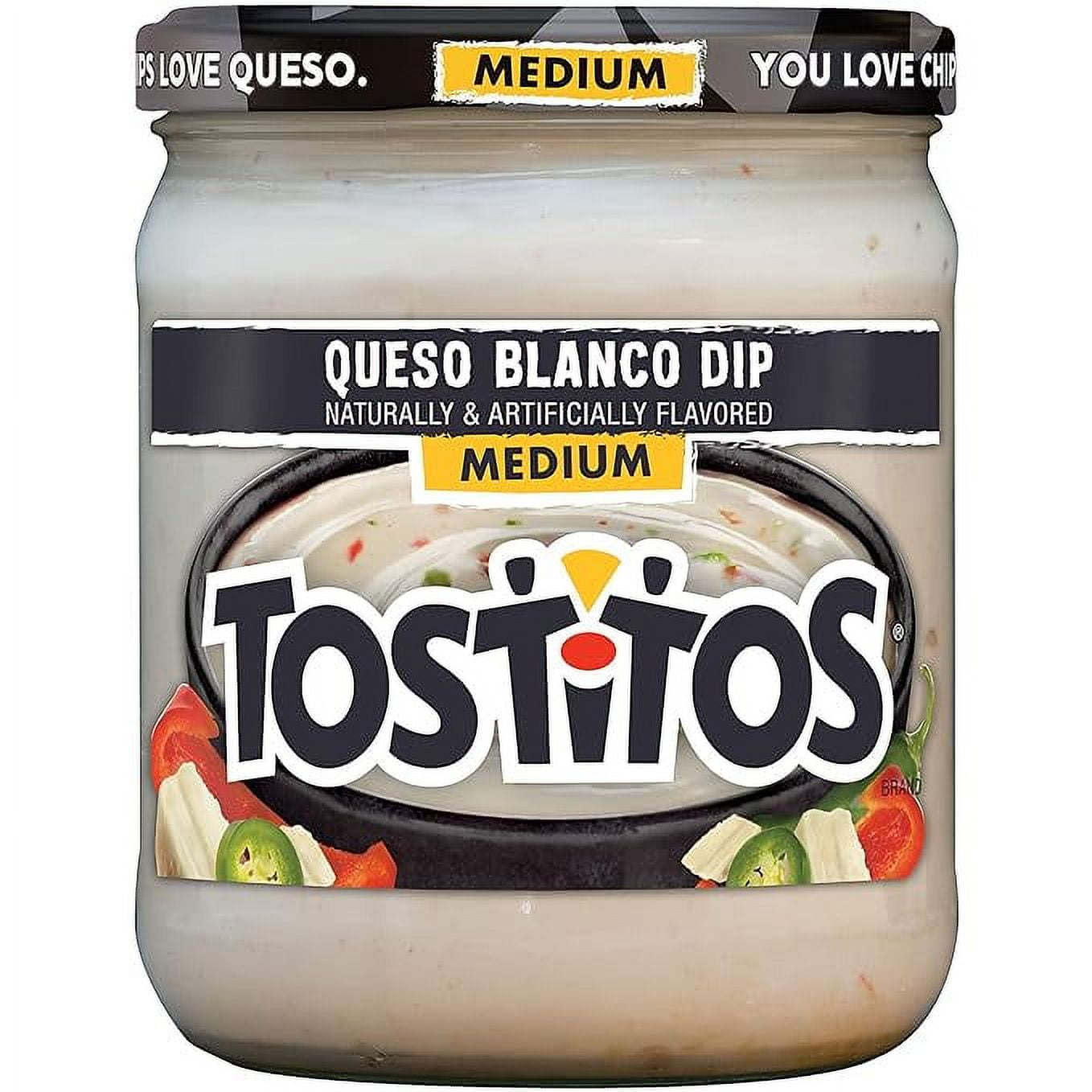 Tostitos Dip, Queso Blanco, Medium, 15oz - Walmart.com Tostitos Dip, Queso Blanco, Medium, 15oz - Walmart.com
