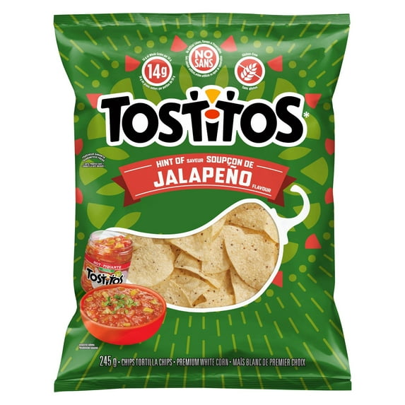 Tostitos Hint of Jalapeno Flavor Tortilla Chips, 245g/8.6 oz. Bag