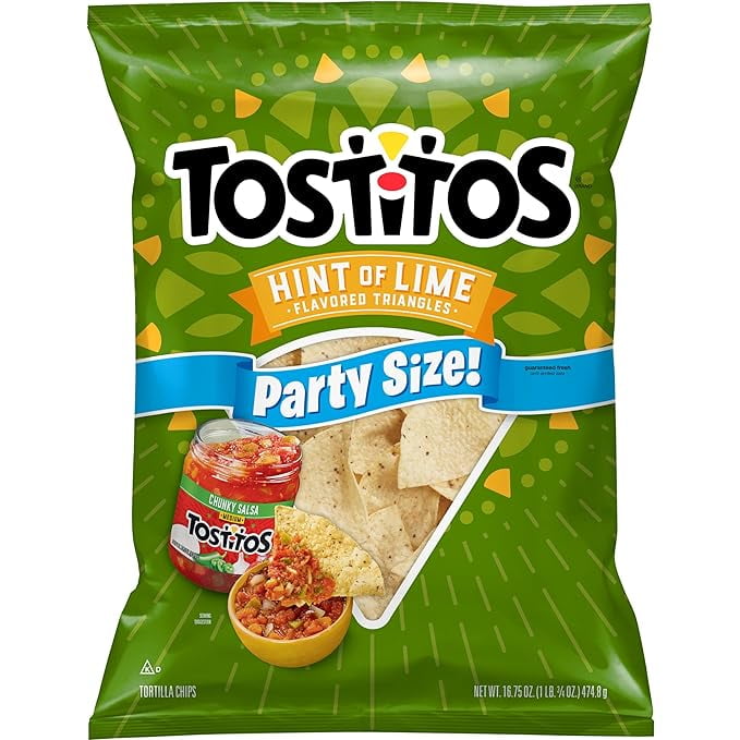 Tostitos Hint Of Lime Bitesize Rounds Party Size, 17oz - Walmart.com