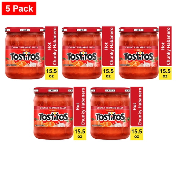 Tostitos Hot Chunky Habanero Salsa Dip 15.5 oz - 5 Pack