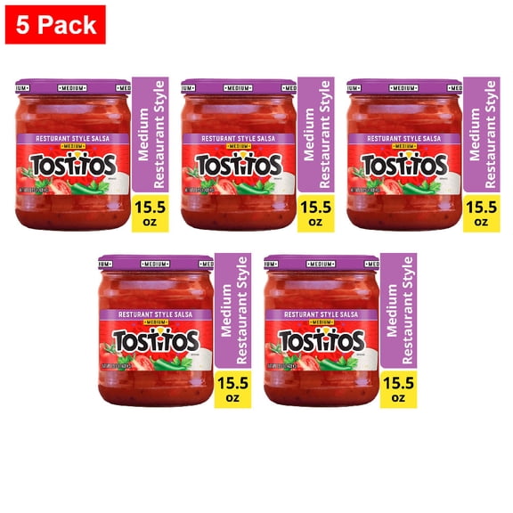 Tostitos Medium Restaurant Style Salsa Dip 15.5 oz - 5 Pack