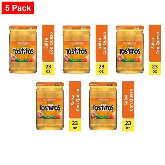 Tostitos Medium Salsa Con Queso Dip 23 oz - 5 Pack