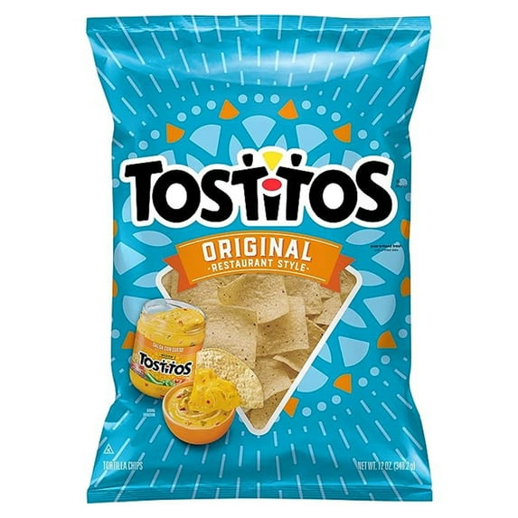 Tostitos Original Tortilla Chips Snack Chips, 12 oz Bag