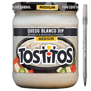 Tostitos Queso Blanco Dip, Medium with pan