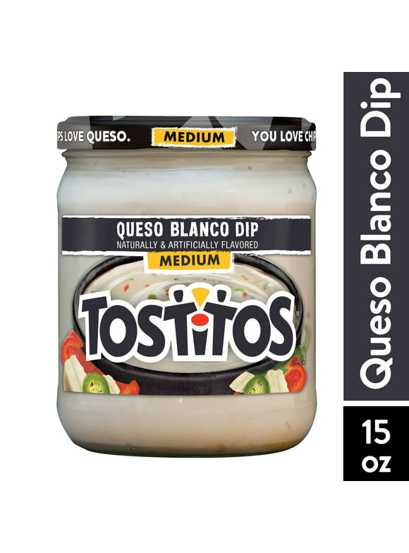 Tostitos Queso Blanco Flavor Cheese Dip, 15.0oz Shelf-stable Jar