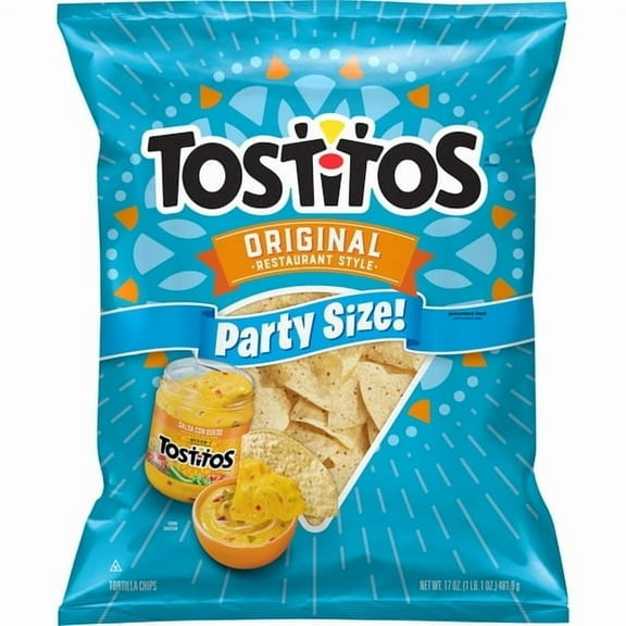 Tostitos Restaurant Style Original Tortilla Chips, 17 oz Bag - 2 Pack