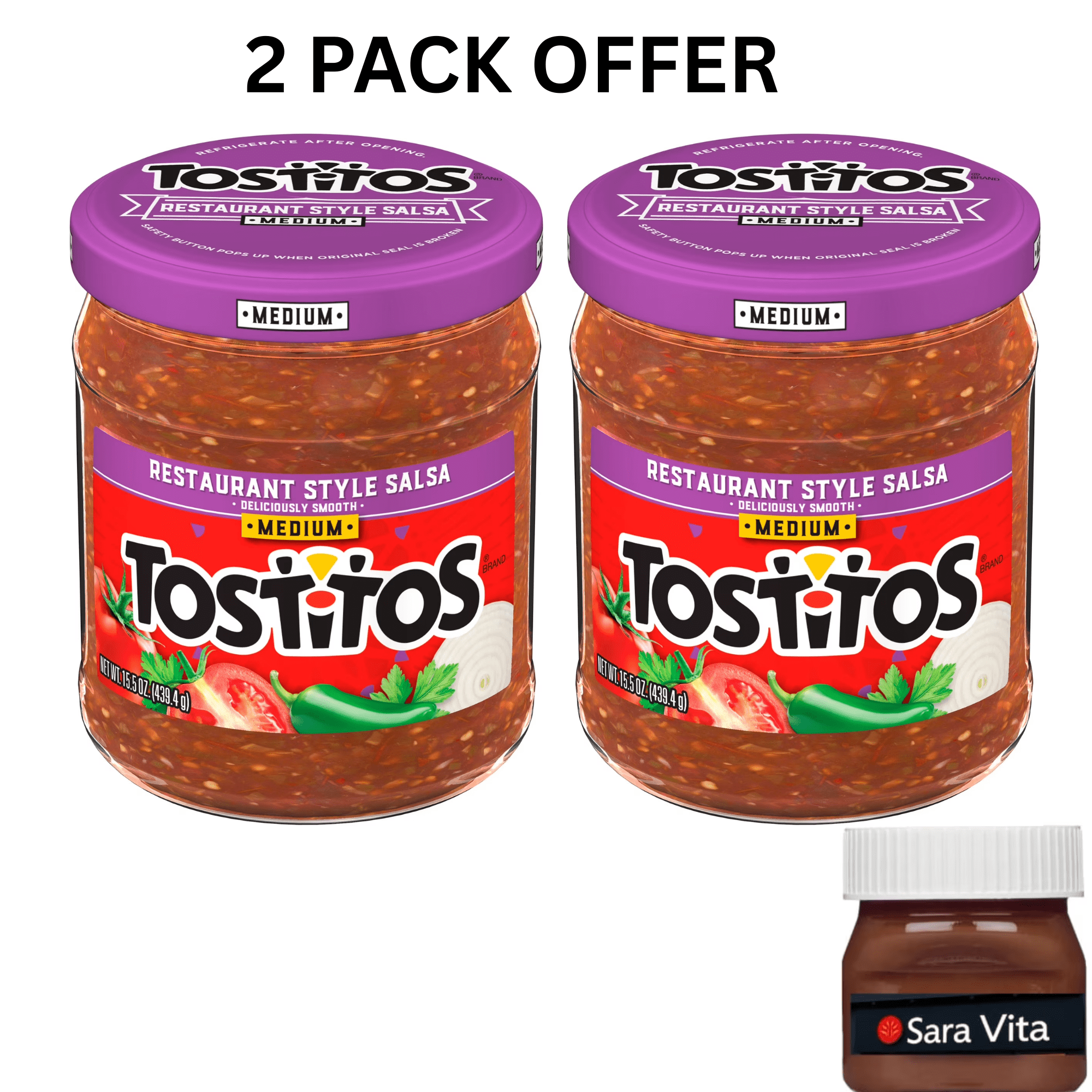 Tostitos Restaurant Style Salsa Medium, 15.5 oz Jar - Walmart.com