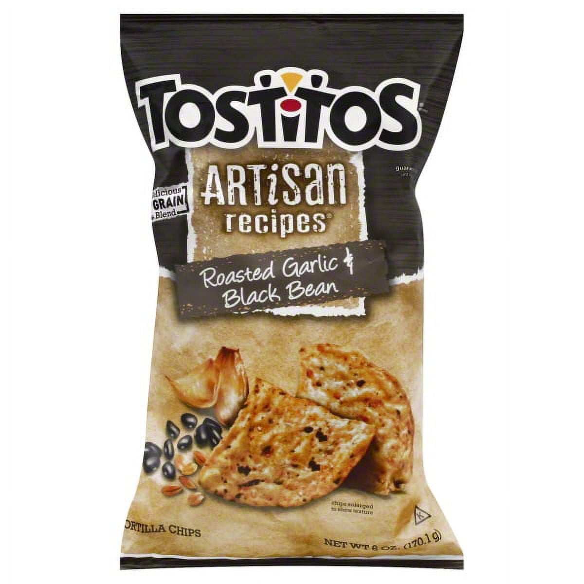 Tostitos Roasted Garlic & Black Bean Artisan Recipes Tortilla Chips, 6